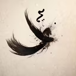 a bird flying through the air with wings out