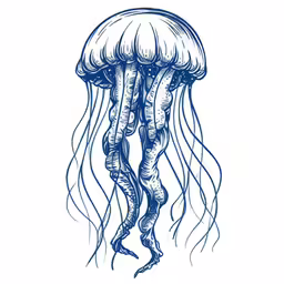 an octopus drawing in ink on white paper