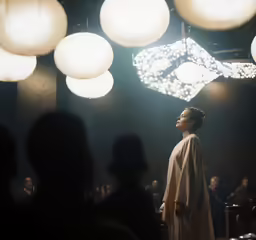 the light bulb above the room is lit up by people
