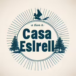 the words for the movie casa esmerall in front of the silhouette of trees