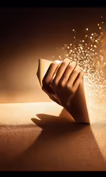 the paper folded in half is placed next to a sparkler