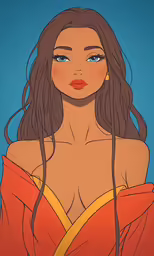 an image of a girl in orange