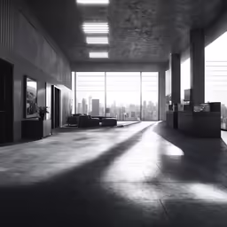 a room with very tall ceilings in the middle