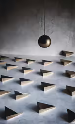 there is a room that has many different shapes