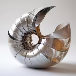 a very cool sculpture in a very white background