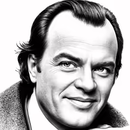 black and white photo of a man with a tie on