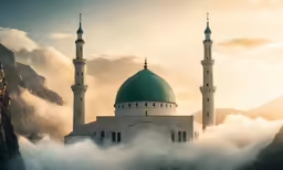 a large green dome on top of a green domed building