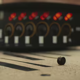 the back end of an electronic device with buttons and gauges