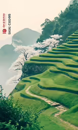 some very big pretty long steps on a hillside