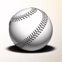 a white baseball ball with a stitched design on it