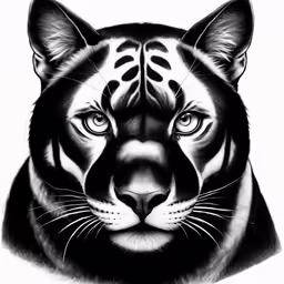 an image of a tiger on paper with white background