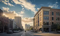 street in a city during the daytime with cars parked
