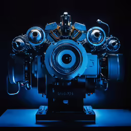 an impressive object is shown on display with its lights on
