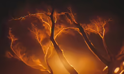an image of bright fire in the sky