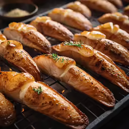 baked pastry items are cooling on a rack