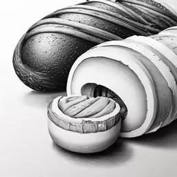 an illustration of several sliced melons and one with a whole