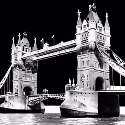 the bridge has been cut down and is white