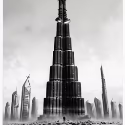 an image of a very tall building in the sky