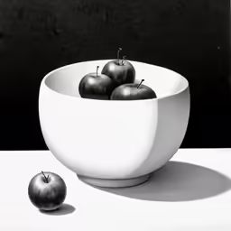a bowl of apples on a table top