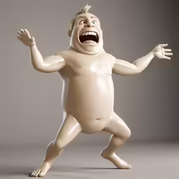 an image of a cartoon figure on a gray background