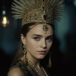 an image of a young woman wearing a costume
