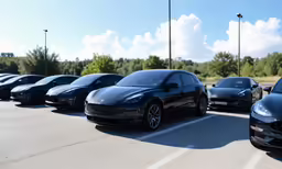 there are a bunch of cars that are in this parking lot