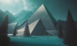 a very nice looking building in the middle of a snowy mountain