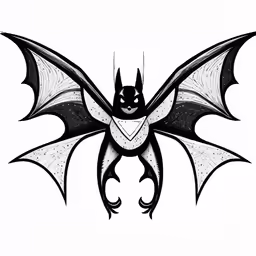 a bat flying in the air with its wings open