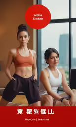 a poster that says, there are two female athletes