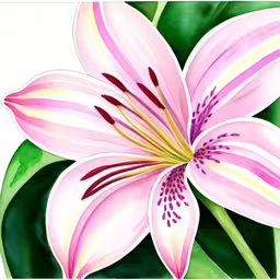 flowers with green leaves and one pink flower
