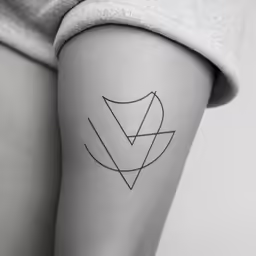 there is a black and white photo on the legs