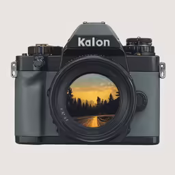 a kolon camera in action with the lens on the back