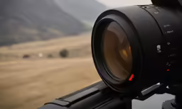 a view from the inside of a large camera lens