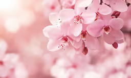 a beautiful bouquet of pink orchids blooming