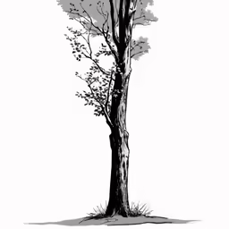 a drawing of a tree with no leaves