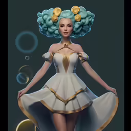 a very pretty young woman in an unusual outfit