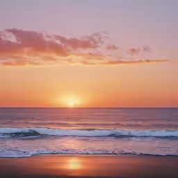 a sunset over the ocean in this time lapse photo