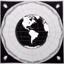the earth surrounded by four lights