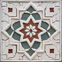 a tile design in a square pattern with small details