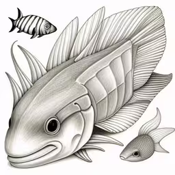 some fish are swimming in the ocean