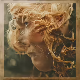 there is a beautiful girl that looks like waves