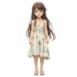 the japanese little girl is wearing her dress and shoes