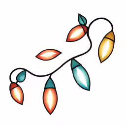 the christmas lights are on a branch of a tree