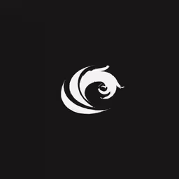 a white abstract design with an animal