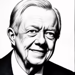 an old man in a suit and tie