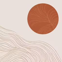 an image of an orange and white graphic