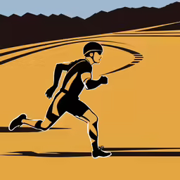 a person is running while wearing an athletic gear