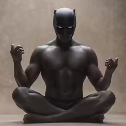the man is doing a yoga pose on the floor