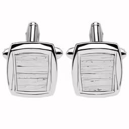two pair of silver toned square shaped cufflinks