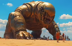 a giant monster like animal that appears to be walking